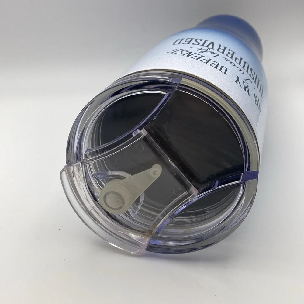 Humorous Stainless Steel Tumbler Lid “In My Defense I Was Left Unattended”